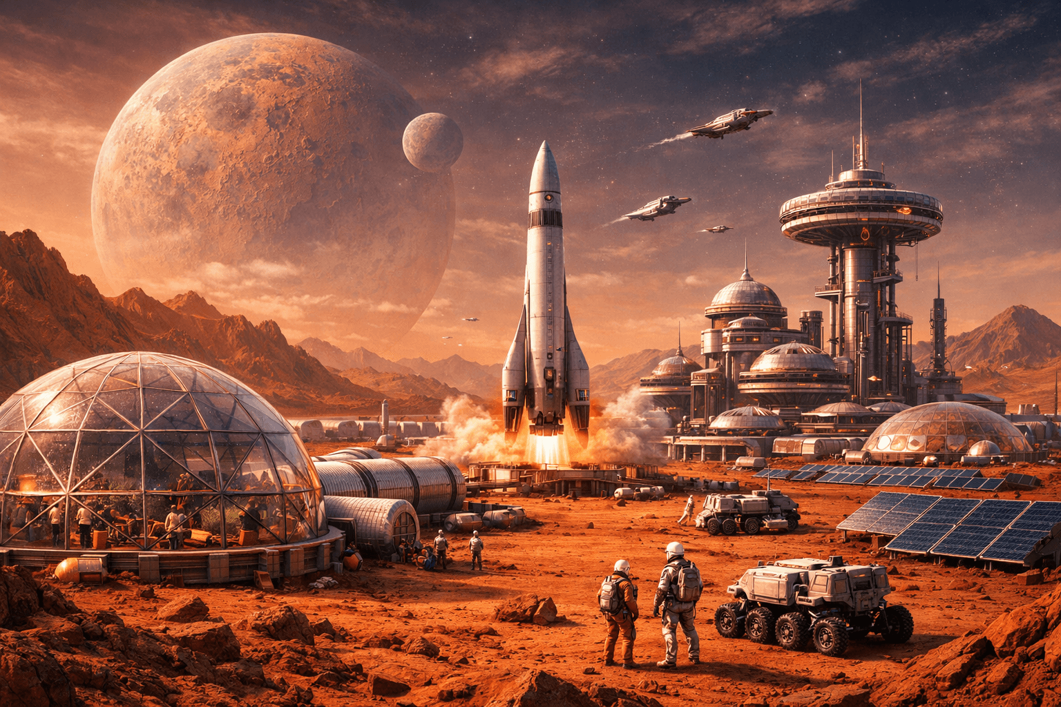 Space settlement artwork